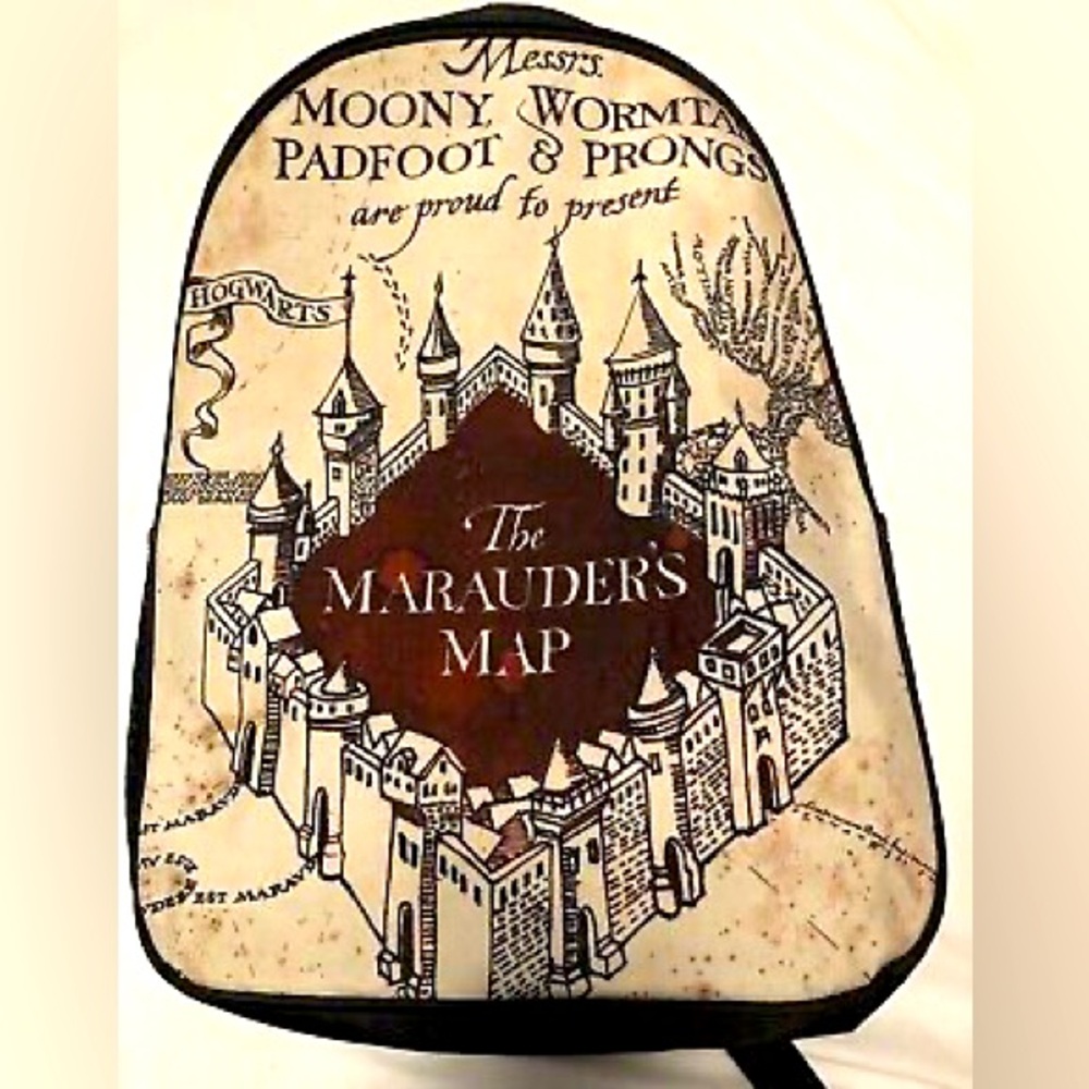 New Harry Potter-Marauders Map-All Over Print 17” Large Backpack-bookbag
